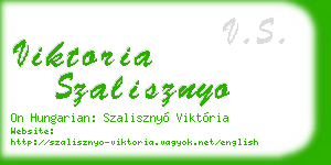viktoria szalisznyo business card