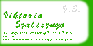 viktoria szalisznyo business card